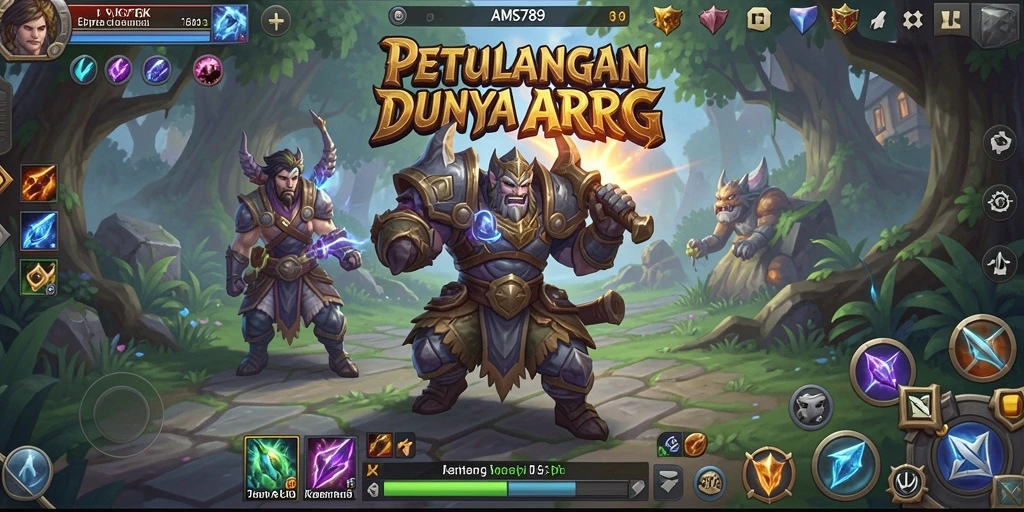Screenshot gameplay AMS789 yang menampilkan aksi pertempuran yang seru.