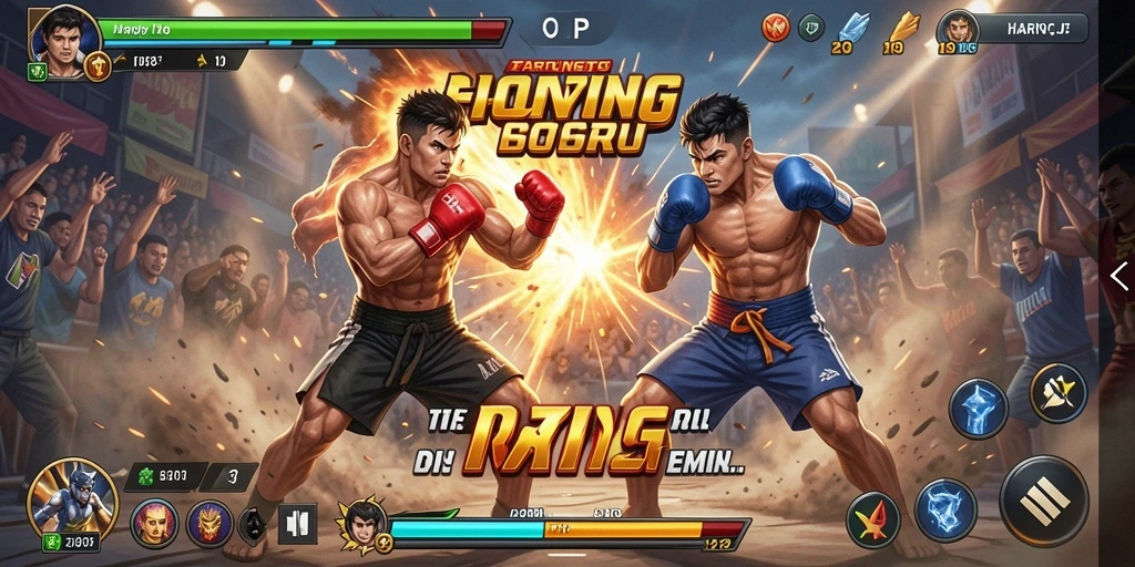 Tampilan gameplay HARAPJP yang menggugah semangat pertempuran.