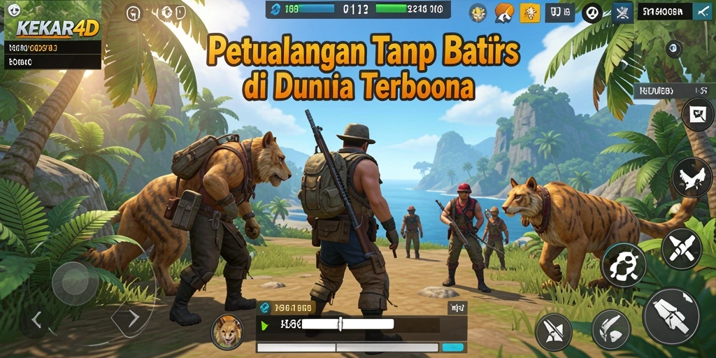 Tangkapan layar menunjukkan petualangan seru di dunia terbuka KEKAR4D.