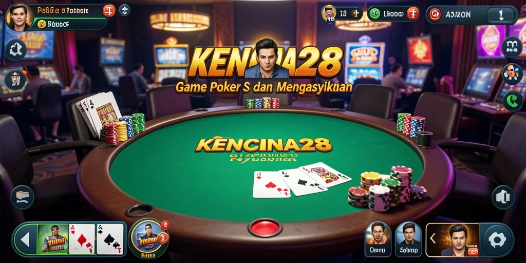 Tampilan gameplay poker yang menegangkan dan interaktif.