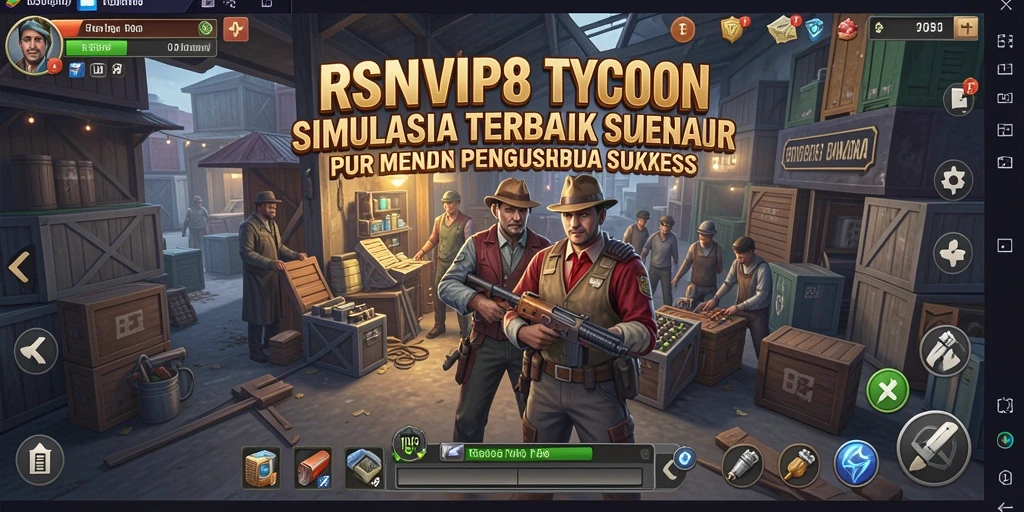 Screenshot gameplay RSNVIP8 menampilkan strategi bisnis yang mendebarkan.